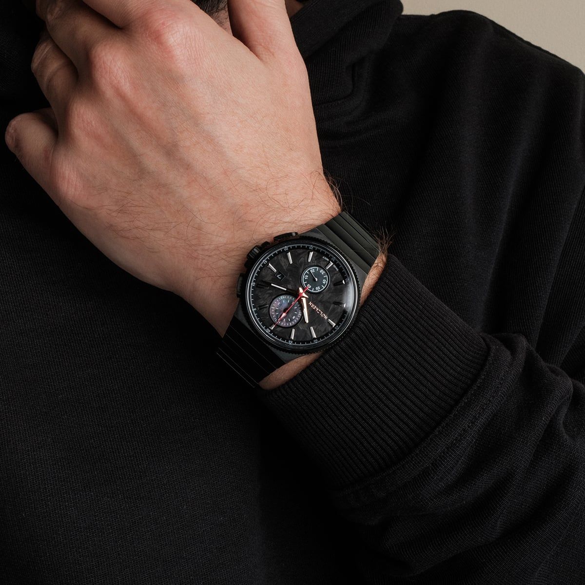 Montre full black homme